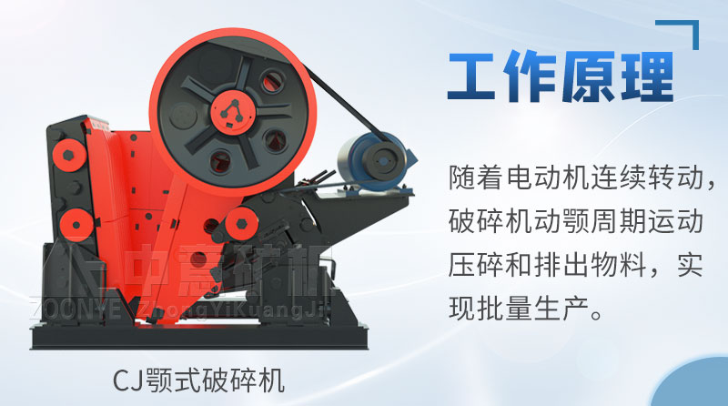 CJ颚式破碎机工作原理