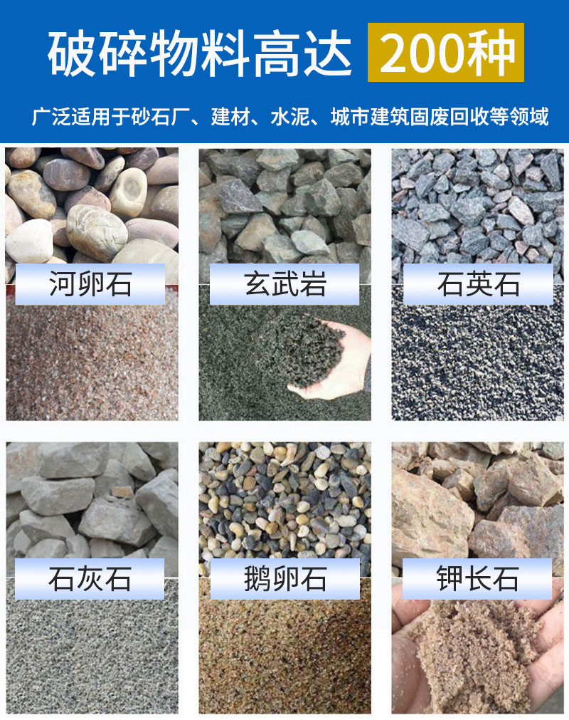 多缸圆锥破可处理物料