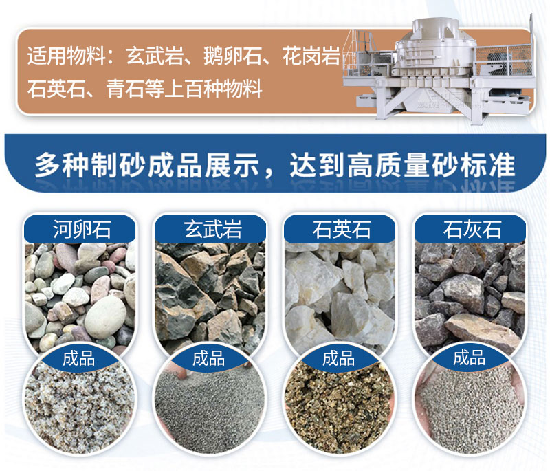 制砂机可破碎处理物料